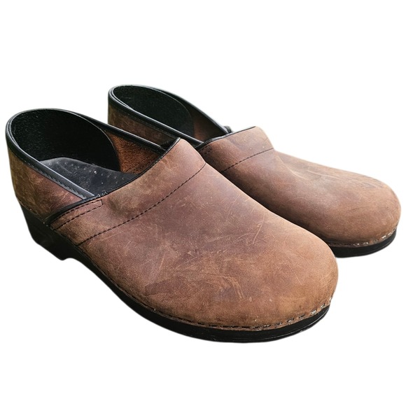 Dansko Shoes - Dansko Brown Leather Professional Nurse Clogs Comfort Shoe Minimalist EU 42